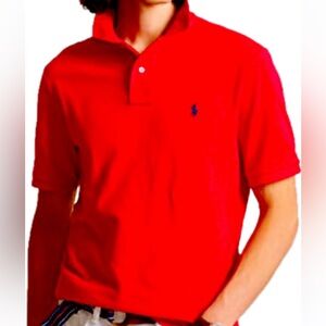 Polo Ralph Lauren Shirt Mens Medium Orange Short Sleeve